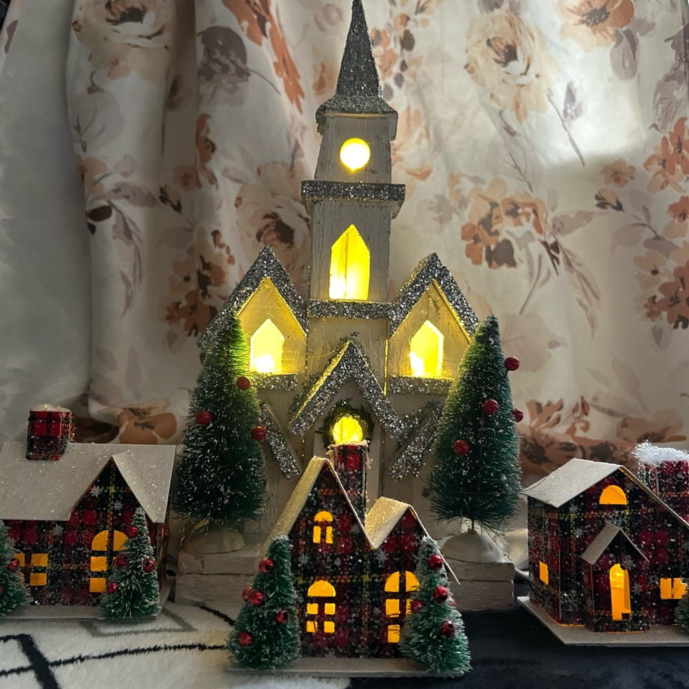 Christmas light up village